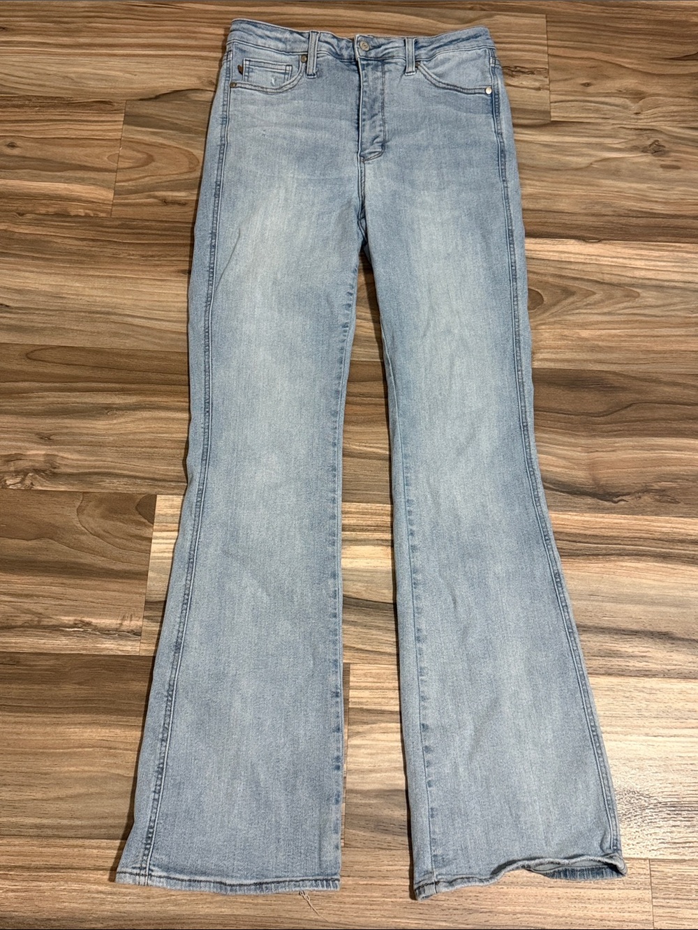 Judy Blue Jeans Womens 11/30 Blue Light Wash Mid Rise Bootcut Stretch Denim